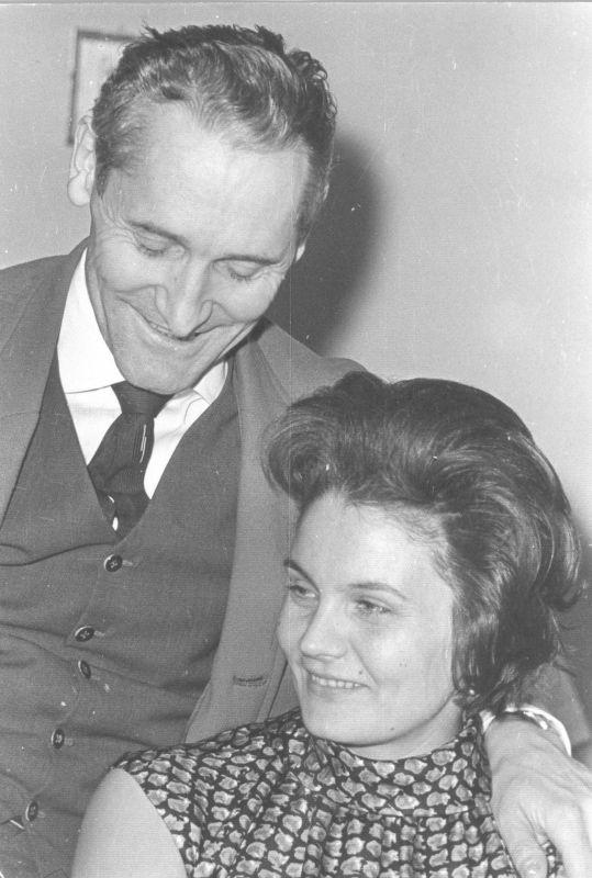 Feleségével, Tichy Magdolnával a hatvanas évek elején