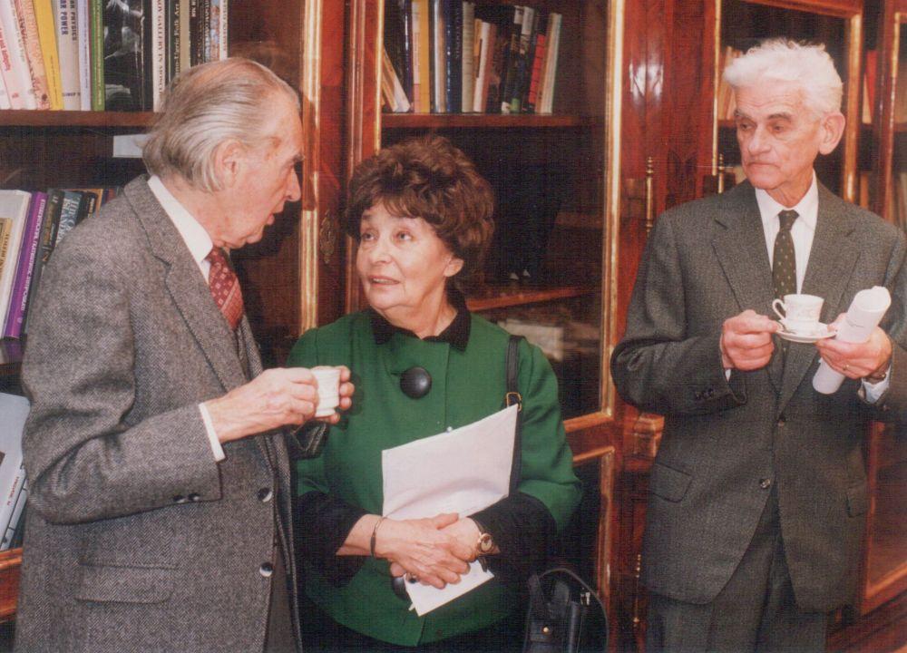 Mándy Iván, Szabó Magda és Újfalussy József a Széchenyi Akadémián (1993)