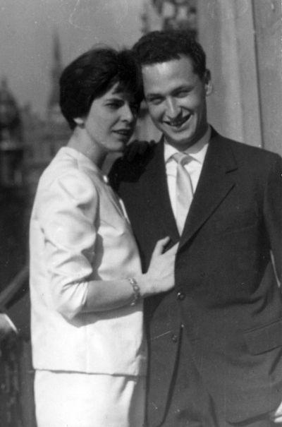 Feleségével, Orbán Júliával