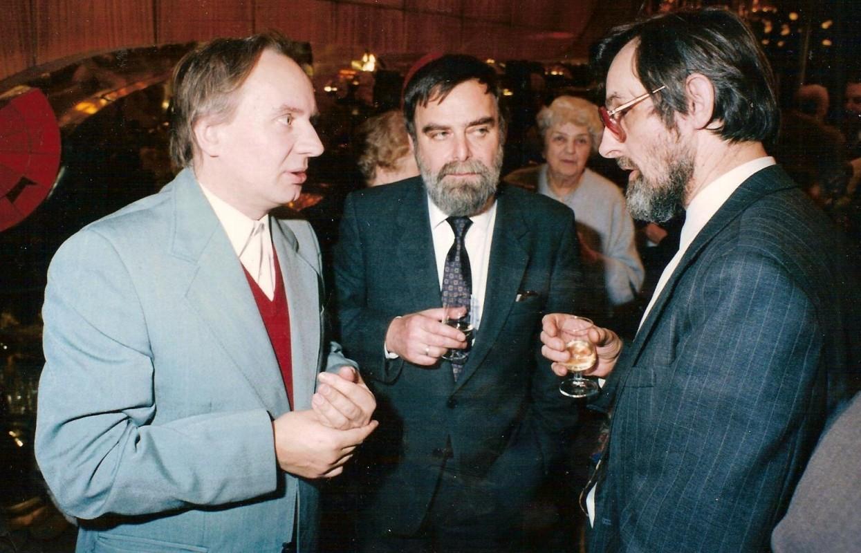 Engelmayer Ákos magyar nagykövettel és Jerzy Snopek későbbi budapesti lengyel nagykövettel (Varsó, 1992)