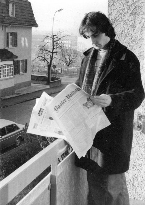 Svájci rokonlátogatás, ismerkedés a helyi sajtóval (Birsfelden, 1977)