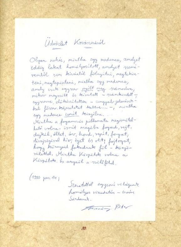 Turcsány Péter: Üdvözlet Kovásznáról