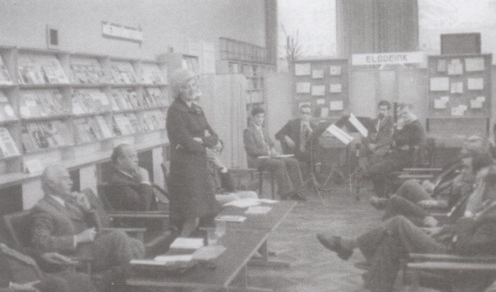 A Könyvhét pécsi megnyitóján, Takáts Gyulával, 1975