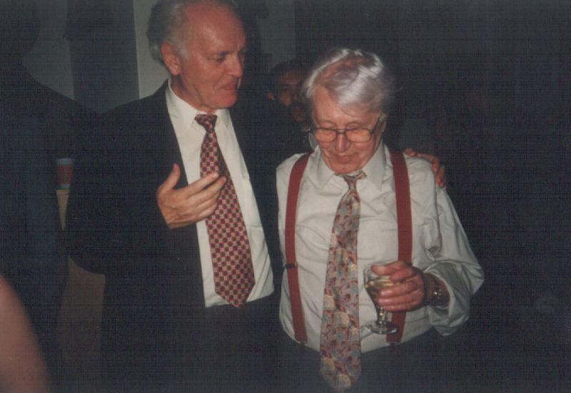 Barátjával, Sütő Andrással Marosvásárhelyen, 1997. június 14.