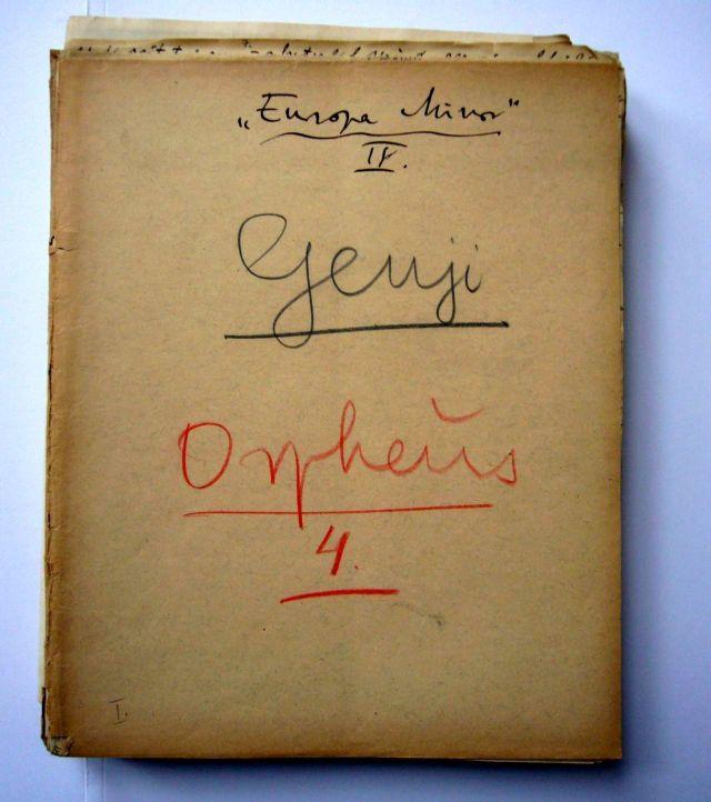 A Szent Orpheus Breviáriuma 4. kötete, az Europa minor kéziratos kezdőoldala, 1940–41