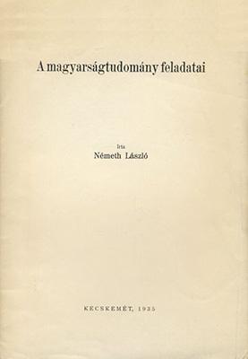 A magyarságtudomány feladatai (1935)