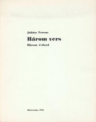 Három vers, három évtized (1978)