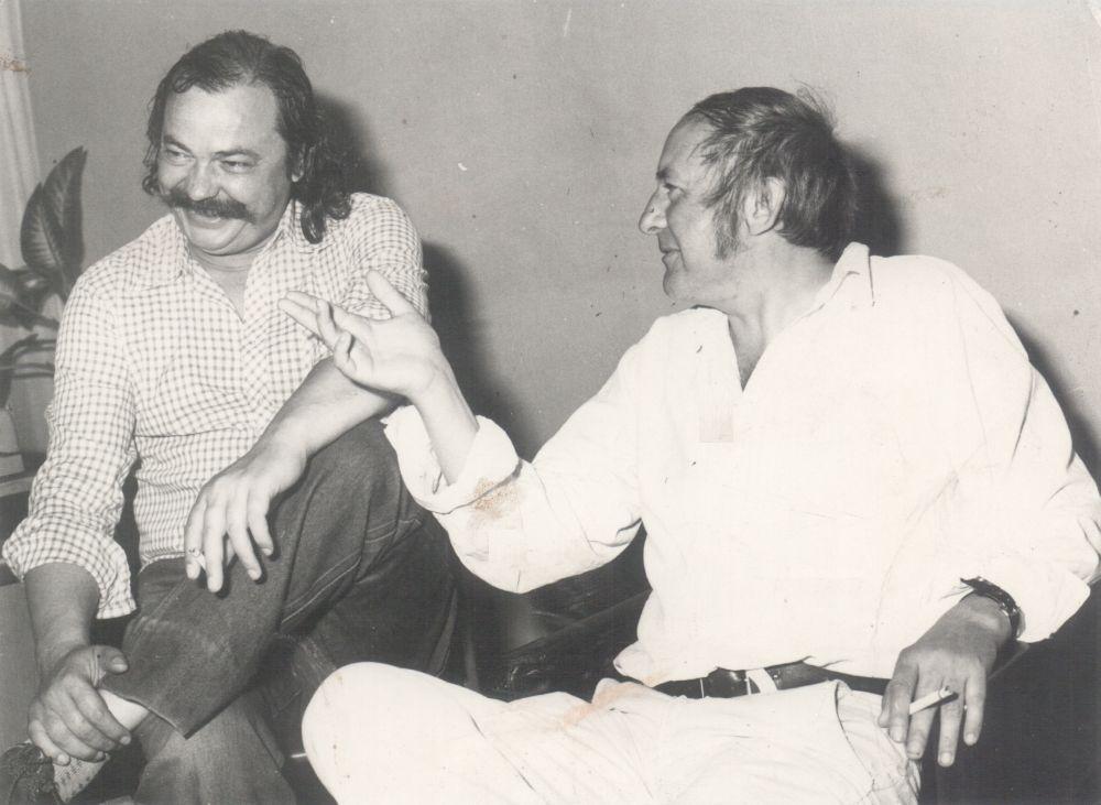 Lázár Ervin és Ágh István Szkopjéban, 1979