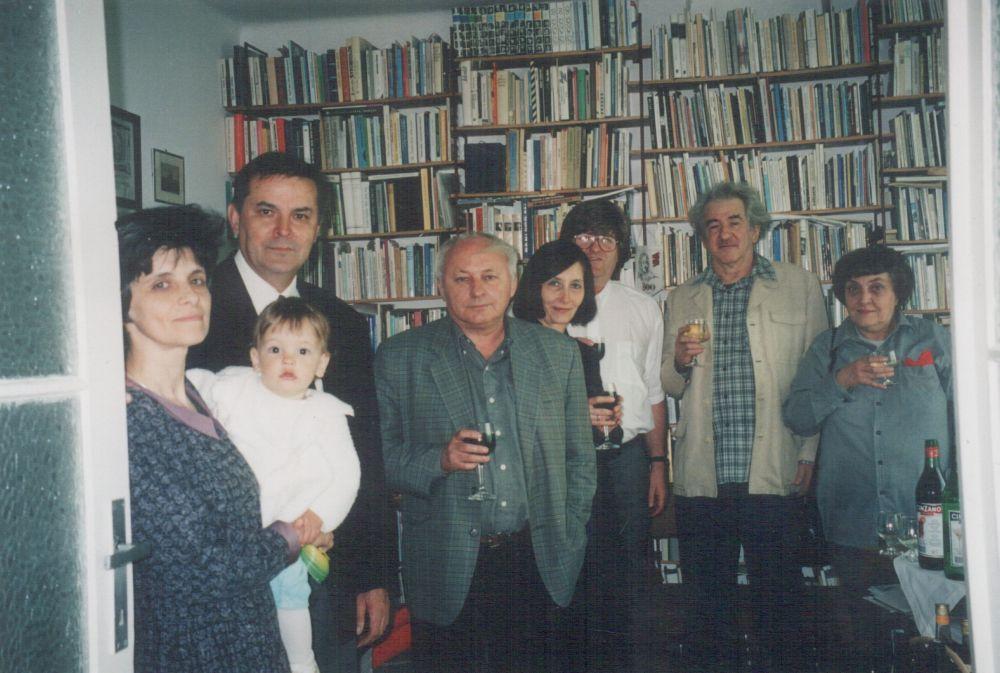 Nagy Gáspár 50. születésnapján Budakeszin, 1999. május 15. (Balczó Andrásékkal, Marsall Lászlóékkal)