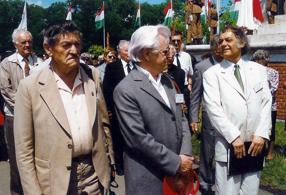 Dobos László, Fekete Gyula, Sütő András és Csoóri Sándor (1996)