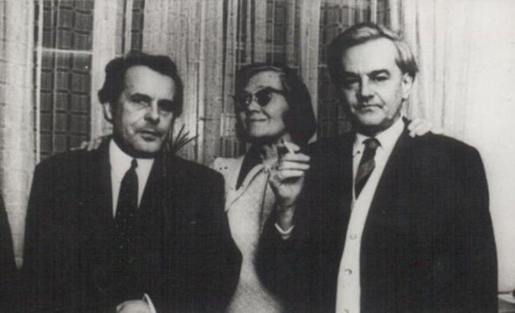 1970. Csorba Győző, Károlyi Amy és Weöres Sándor Pécsett.