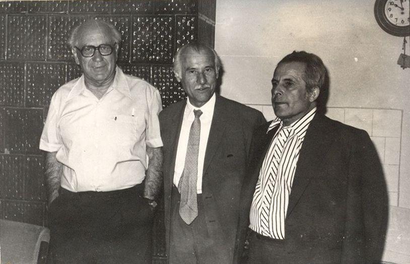 1976. május 11. Kanyar József, Takáts Gyula és Csorba Győző Kaposvárott.