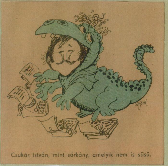 Sajdik Ferenc karikatúrája Csukásról