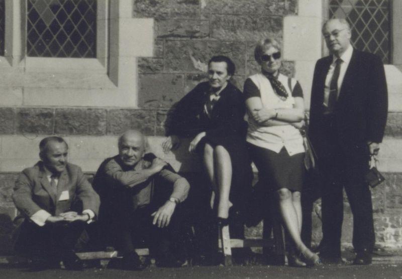 A PEN kongresszusán Dublinben, 1971: Borbándi Gyula, Illyés Gyula, Kozmutza Flóra, Nemes Nagy Ágnes, Boldizsár Iván