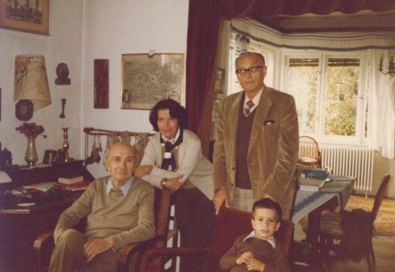 Illyéséknél: Illyés Gyula, Cs. Szabó élettársa, Cs. Szabó László és Kodolányi Bálint (1981)