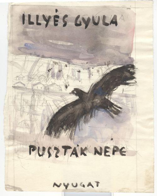 A Puszták népe első kiadásának borítója (Bernáth Aurél rajza, 1936, Nyugat)