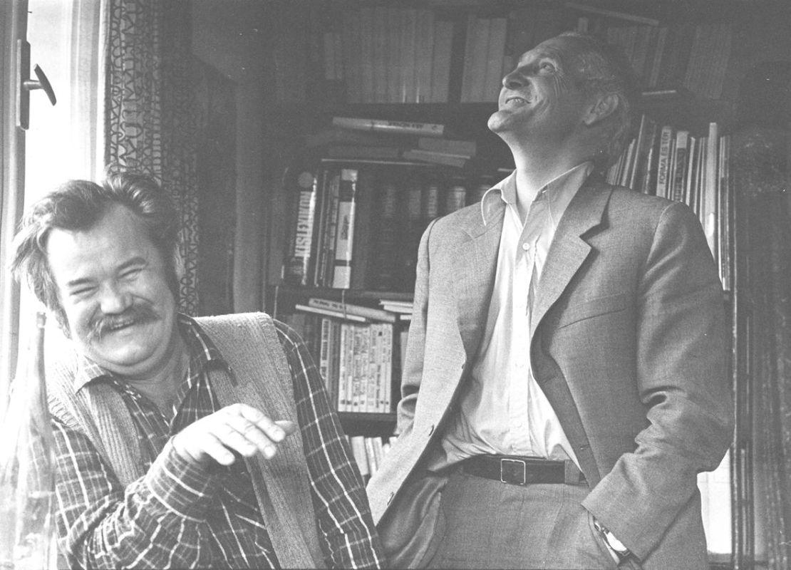 Pál Lajos költővel Korondon, az 1970-es évek derekán
