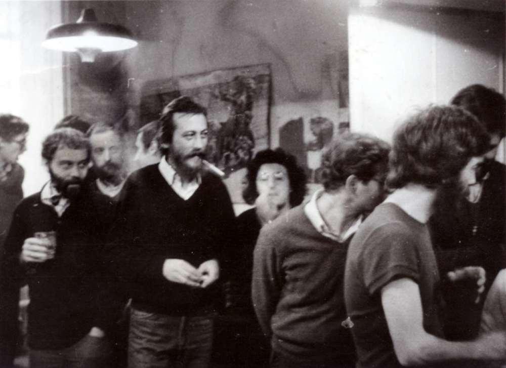A Mozgó Világ c. havilap betiltása idején rendezett egyik búcsútalálkozón, Budapesten, 1983-ban