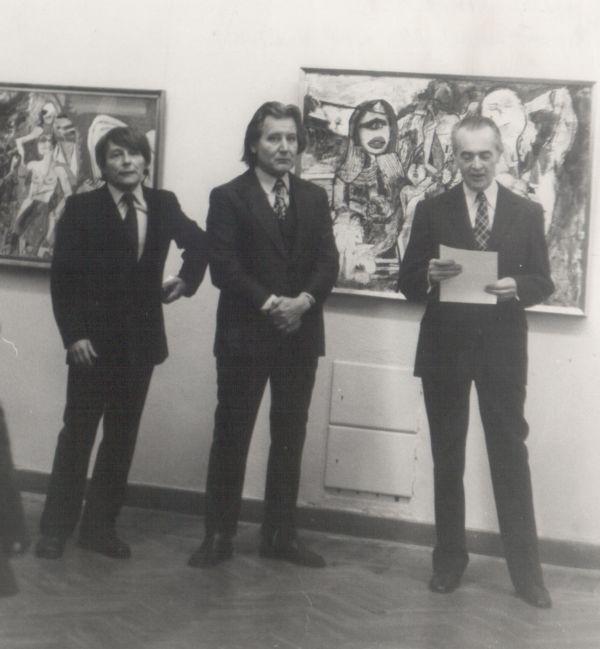 Sugár Gyula festőművész kiállításának megnyitója az Újpesti Galériában (1988 május)