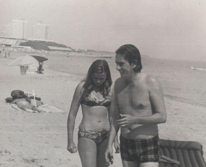 Feleségével a román tengerparton (1973)