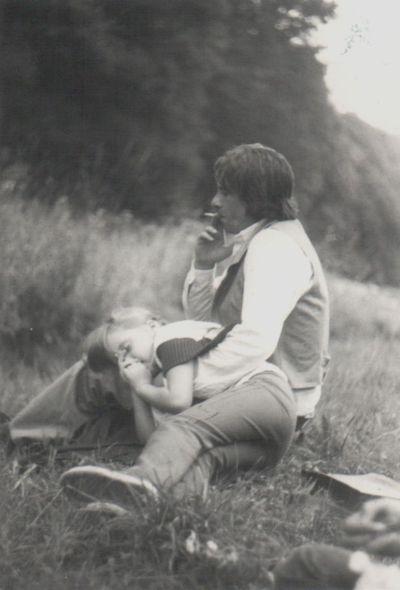 A Vörös-toronynál lányával,  Ágnessel (1978/79)