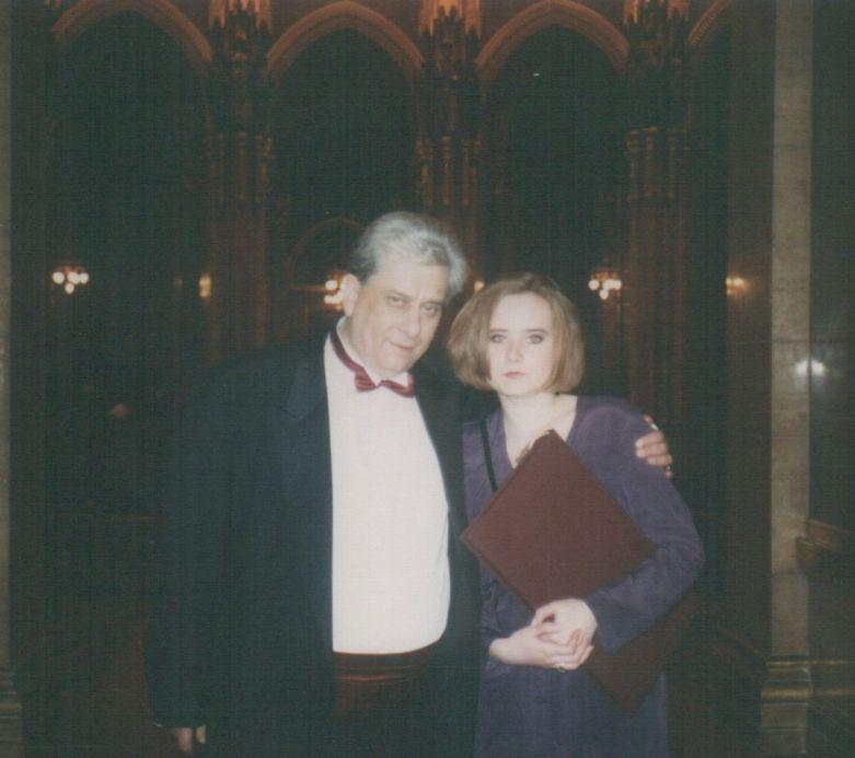 Lányával, Ágnessel a Kossuth-díj átadása után (1993)