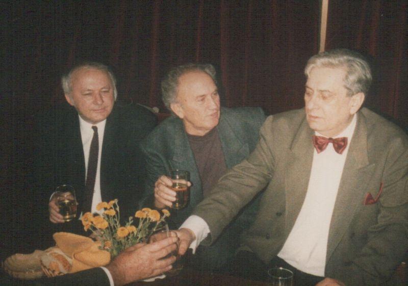 Ágh István, Tornai József és Páskándi Géza a 60. születésnapon