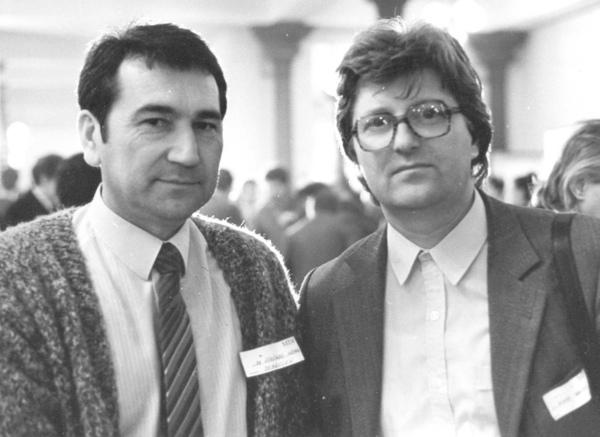 Görömbei Andrással az MDF 1. országos gyûlésén (1989)
