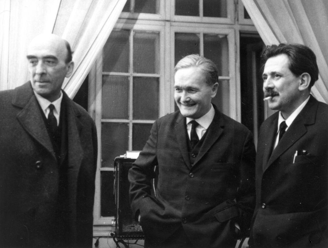Major Tamás, Németh László és Aczél György (Kossuth Klub, 1966. február 23.)
