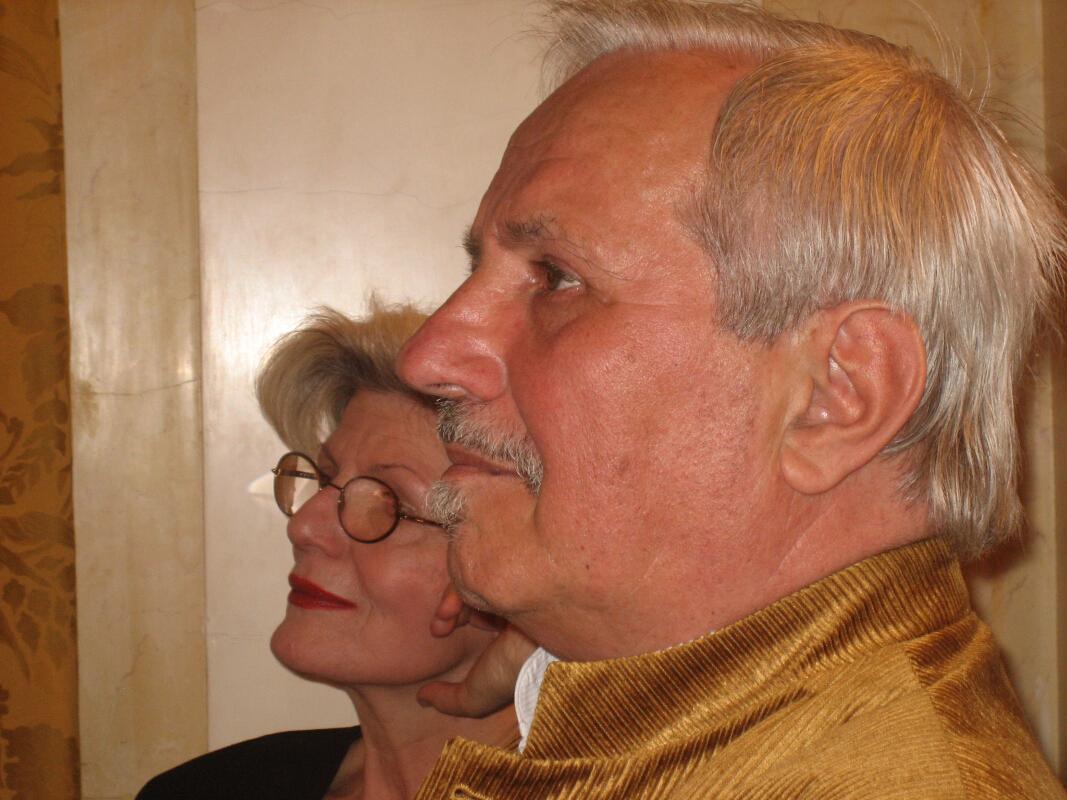 Papp Tibor 70. születésnapján Gombos Zsuzsával (Petőfi Irodalmi Múzeum, 2006)
