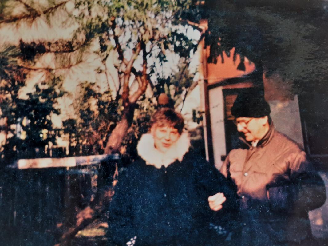 Vasadi Péter feleségével 1997 decemberében